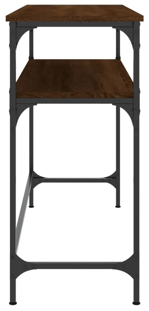 Mesa consola 100x35,5x75 cm derivados madeira carvalho castanho