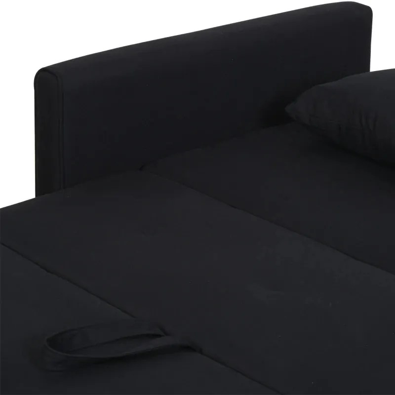 Sofá Cama "Lumis" com Armazenamento Oculto - Preto - 152x101x81 cm - A