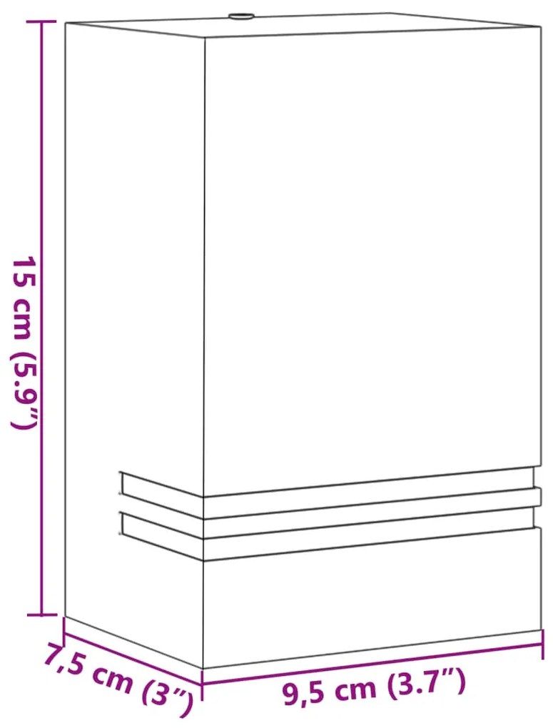 Candeeiros de parede p/ exterior 2 pcs aço inoxidável preto