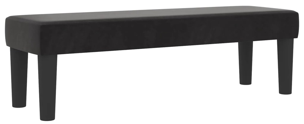 Cama Box Spring com Colchão e Banco Preto 120x200 cm Veludo