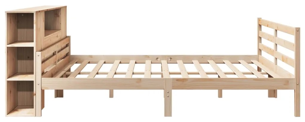 Cama com estante sem colchão 200x200 cm pinho maciço