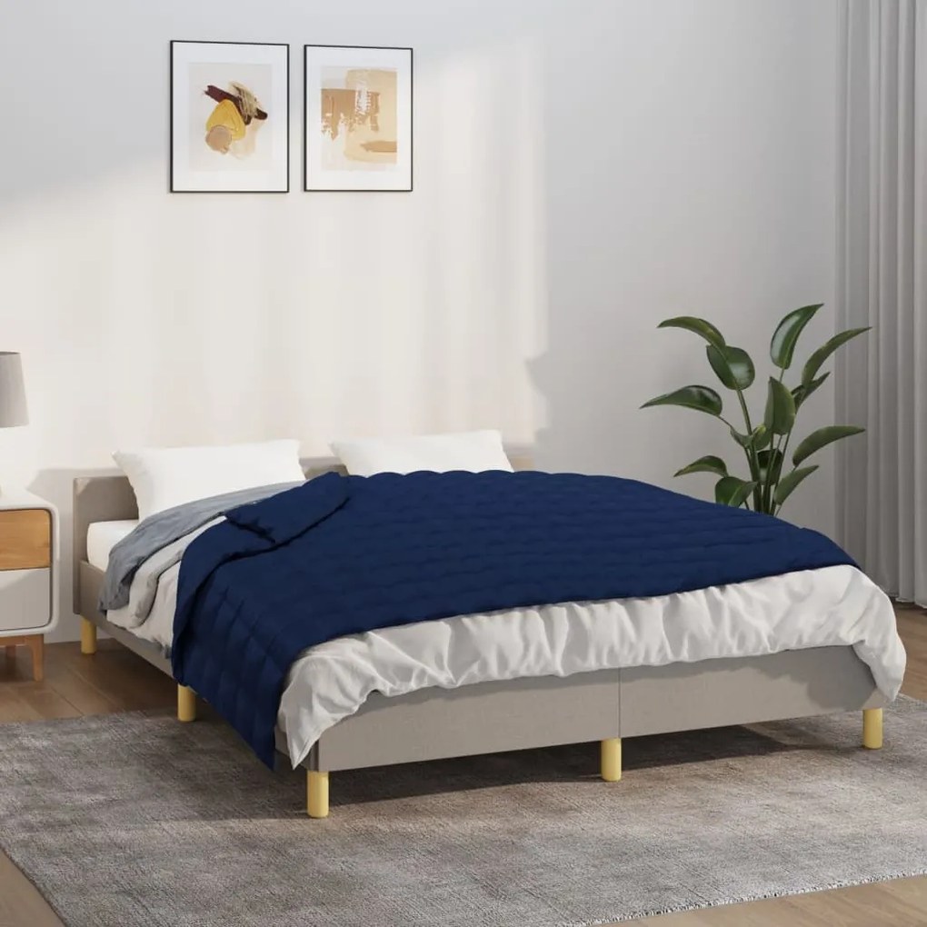 3154802 vidaXL Manta pesada 11 kg 152x203 cm tecido azul