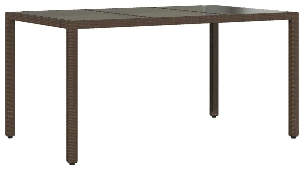 7 pcs conjunto bistrô de jardim c/ almofadões vime PE castanho