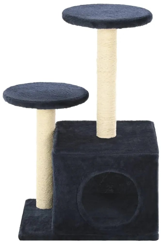 Árvore p/ gatos c/ postes arranhadores sisal 60 cm azul escuro