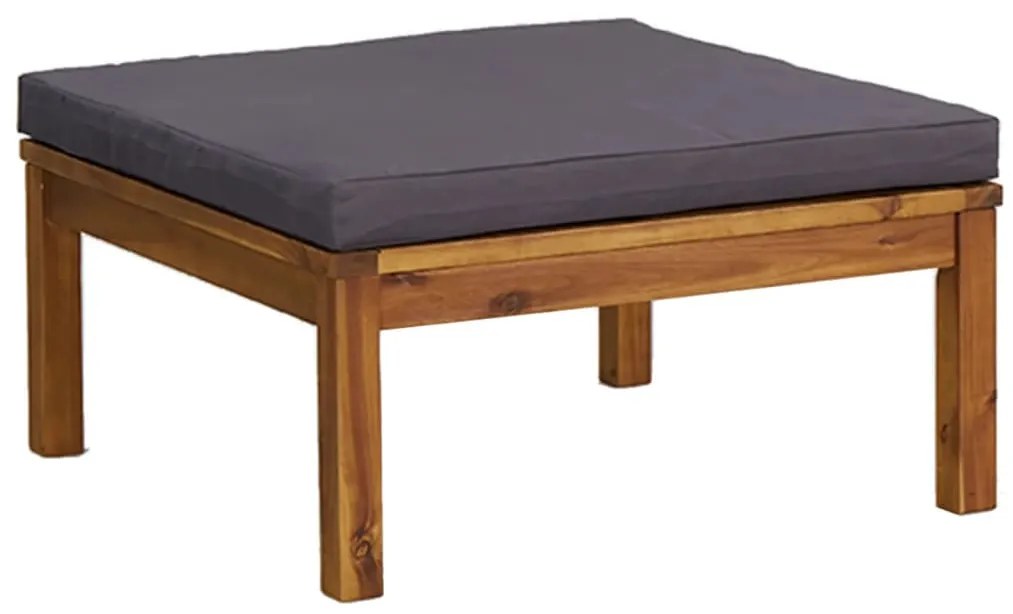 6 pcs conjunto lounge de jardim c/ almofadões acácia maciça