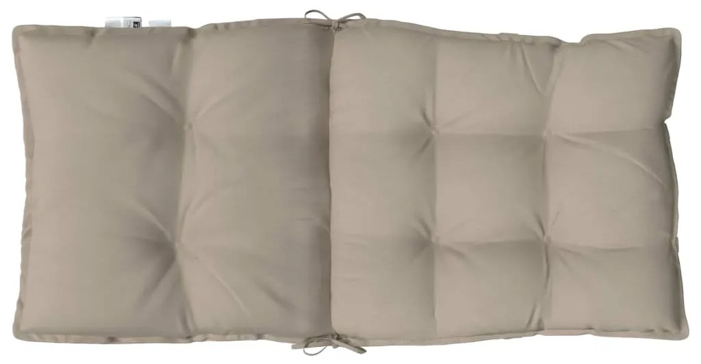 Almofadões cadeira encosto baixo 6 pcs oxford cinza-acastanhado