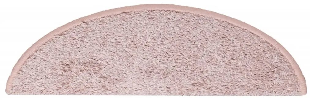 Tapete/carpete para degraus 15 pcs 56x17x3 cm rosa claro