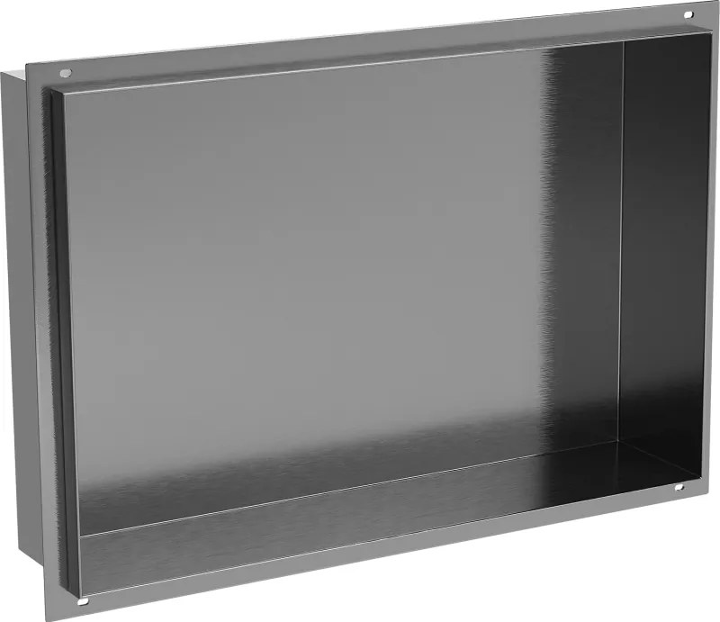 Mexen X-Wall-NR prateleira embutida sem flange 45 x 30 cm, cinza escovado - 19E1453010