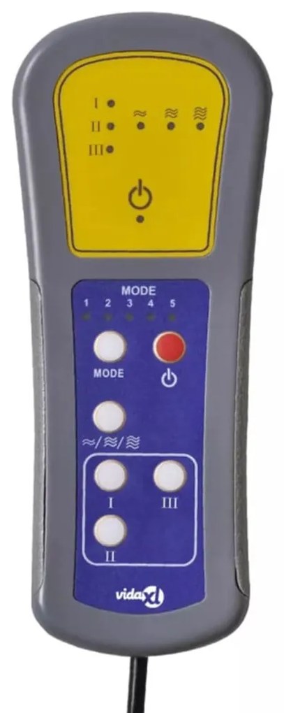 Cadeira de massagens reclinável c/ apoio de pés tecido azul
