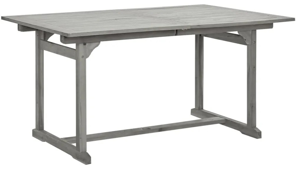 Mesa de jantar p/ jardim (150-200)x100x75 cm acácia maciça