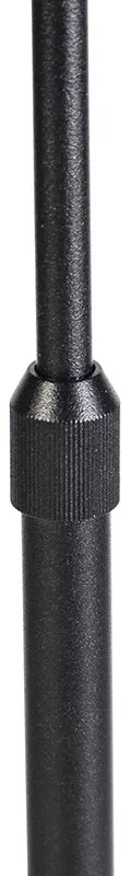 Candeeiro de Pé Preto com Abajur Impressão Zebra 40 cm Ajustável - Parte Clássico / Antigo