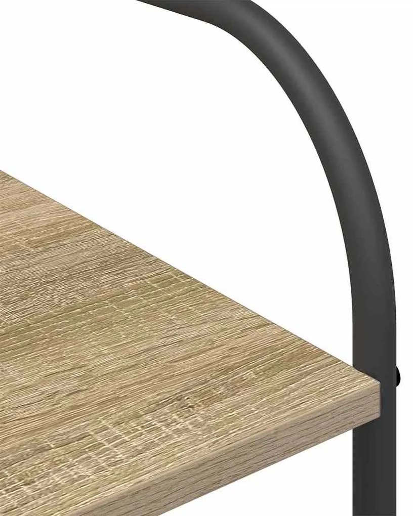 Cabideiro com Prateleiras Carvalho Sonoma 120x44x160 cm Madeira Ingene