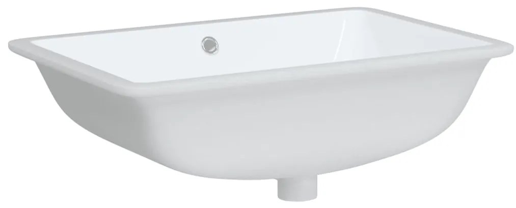 Lavatório casa de banho retangular 60x40x21 cm cerâmica branco