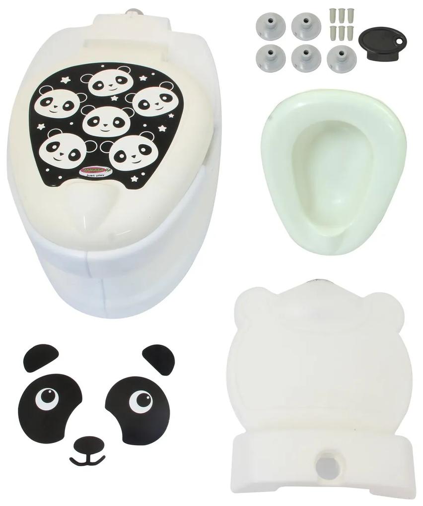 Bacio, penico infantil My little Panda de sanita com som de descarga e suporte para papel higiénico