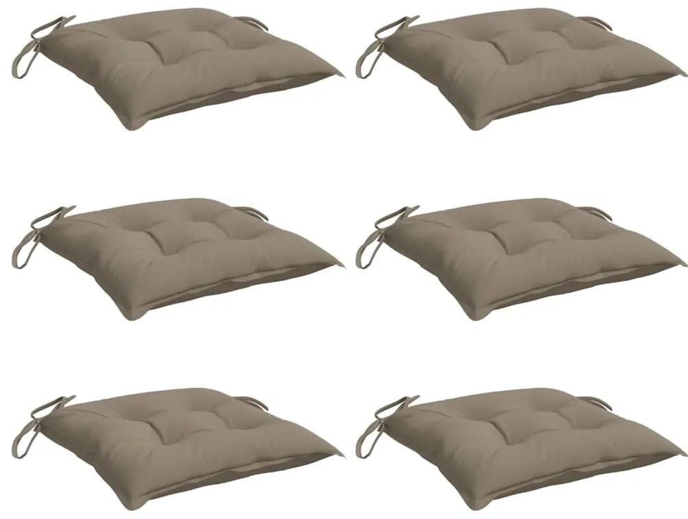 Almofadões móveis paletes 6 pcs tecido oxford cinza-acastanhado