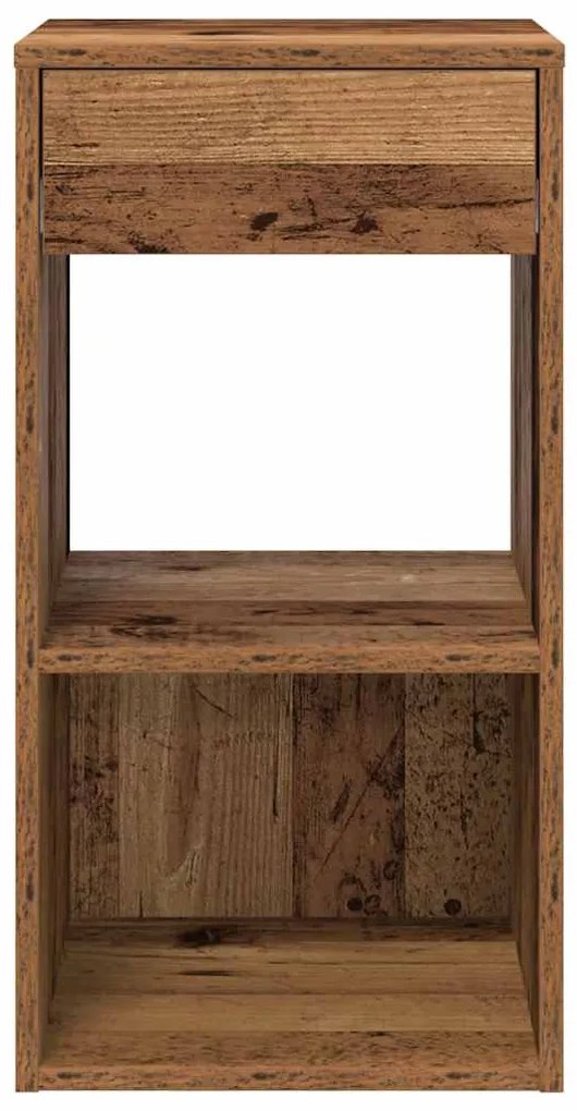 Mesa de cabeceira com gaveta 35x34x66,5 cm madeira velha