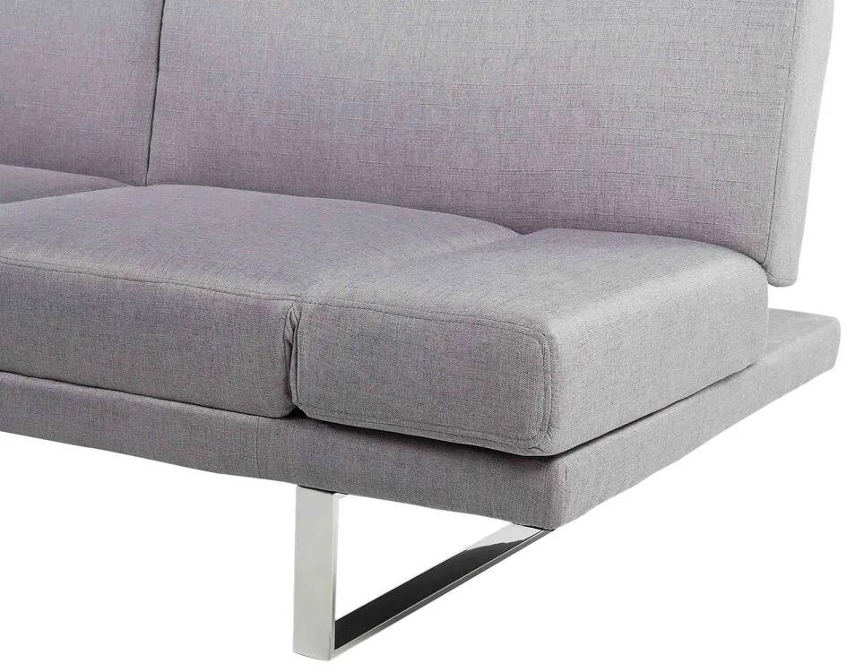 Sofá-cama de 2 lugares em tecido cinzento claro YORK Beliani