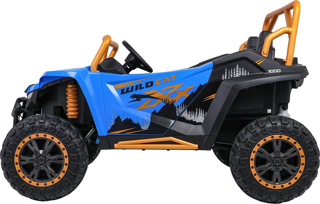 Buggy elétrico para Crianças 24V, 4x4 Arctic Cat WILDCAT XX, 2 Lugares Rodas Espuma EVA, assento couro Azul