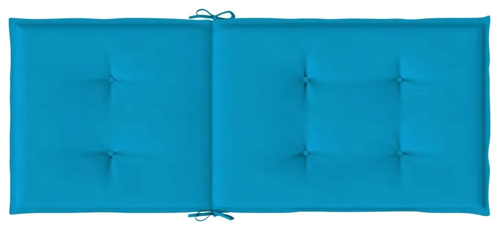 Almofadões para cadeiras altas de jardim 2 pcs tecido azul