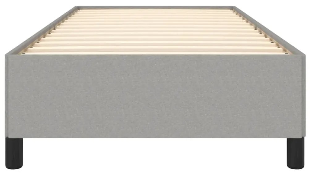 Estrutura de cama sem colchão 90x200 cm tecido cinzento-claro