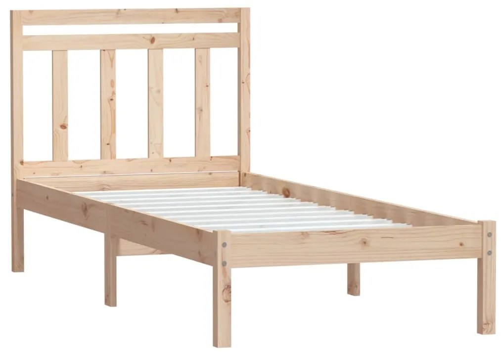 Estrutura de cama pequena solteiro 75x190 cm madeira maciça