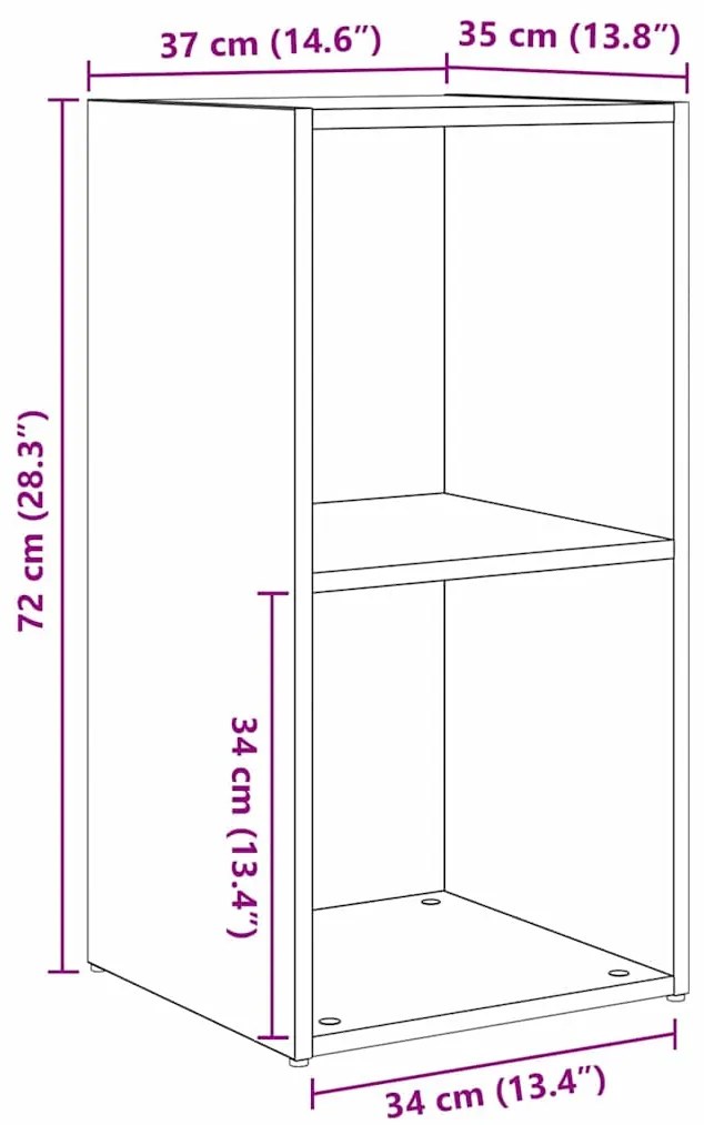 Conjunto de móvel de TV 2 pcs Madeira Antiga 72 x 35 x 36.5 cm