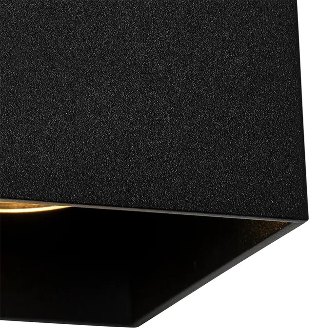 Candeeiro de parede quadrado design preto - Sabbir Design