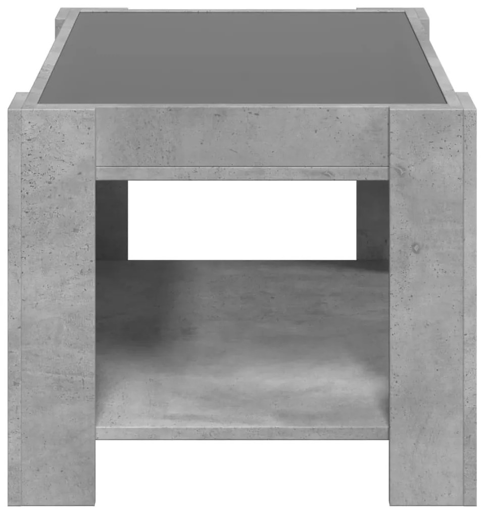 Mesa de centro c/ LEDs 73x53x45 cm derivados de madeira