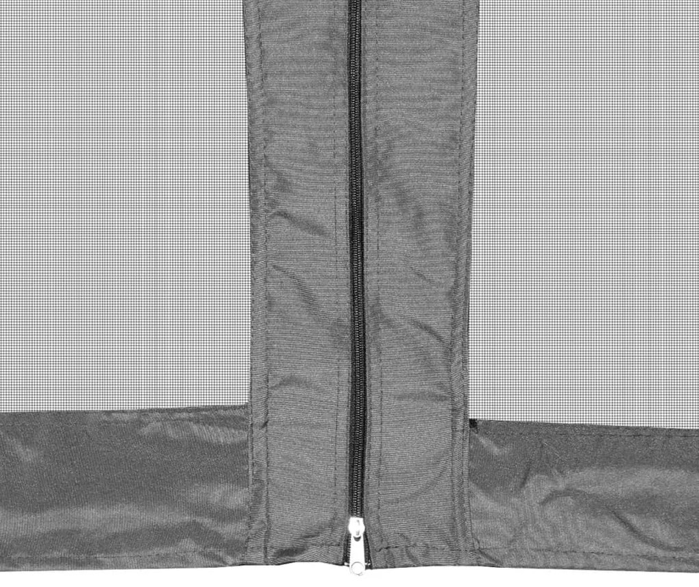 Tenda festas pop-up hexagonal, 6 paredes, cinzento 3,6x3,1m