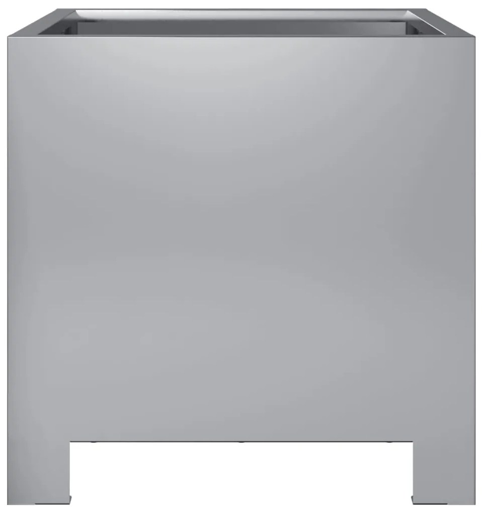 Vaso/floreira de jardim 30x30x30 cm aço galvanizado