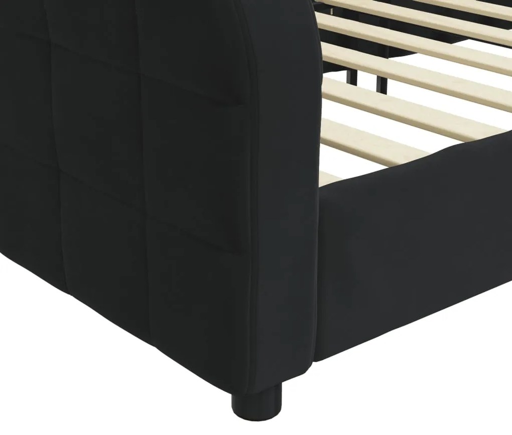 Sofá-cama 80x200 cm veludo preto