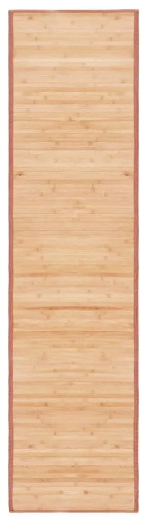 Tapete de bambu 80x300 cm castanho