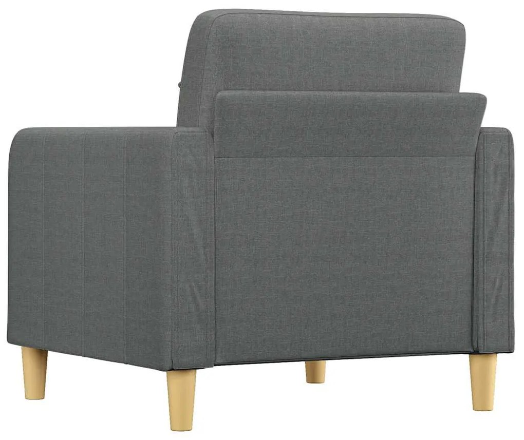 Poltrona 60 cm tecido cinzento-escuro