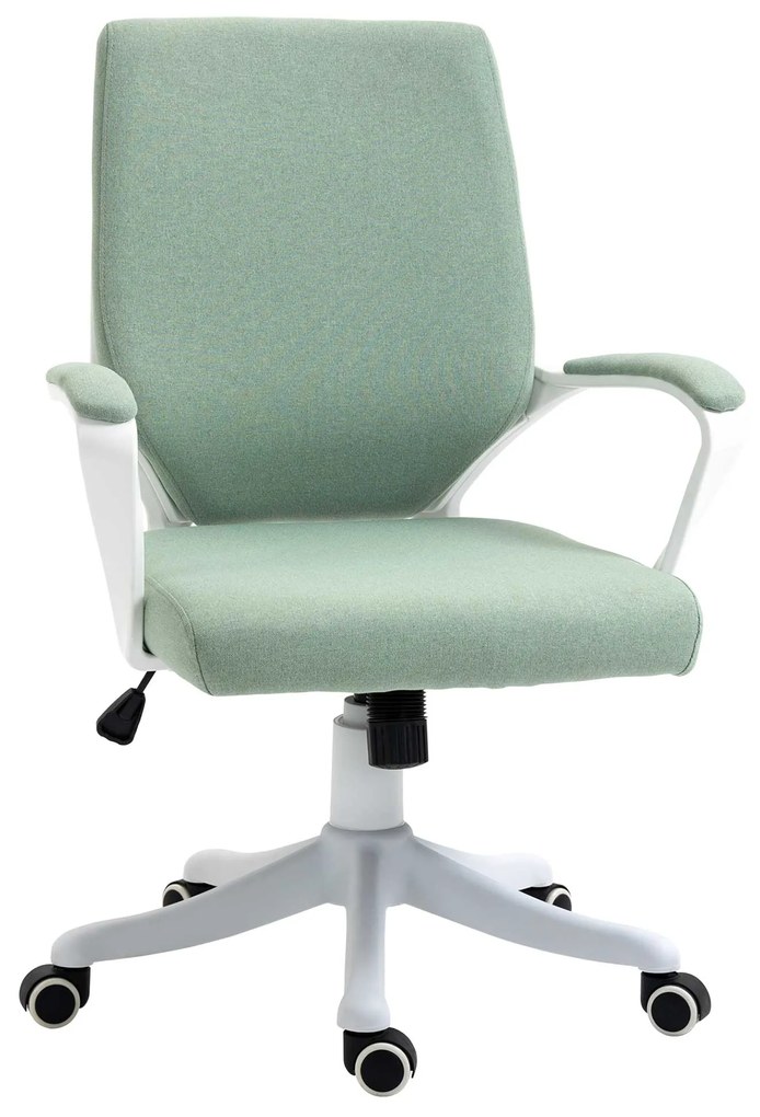 Vinsetto Cadeira Escritório Ergonómica Giratória Altura Ajustável Suporte Lombar Confortável Design Moderno 62x69x92-102 cm Verde | Aosom Portugal