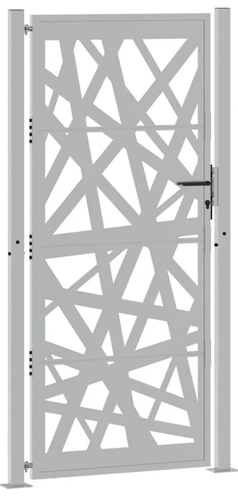 Portão de jardim 105x205 cm design de luz de aço resistente