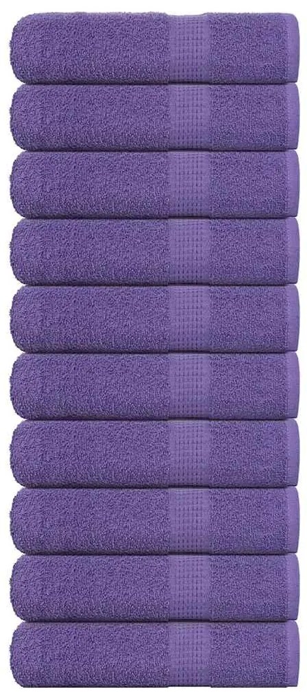 Toalhas de banho 10 pcs 70x140 cm 360 gsm 100% algodão roxo