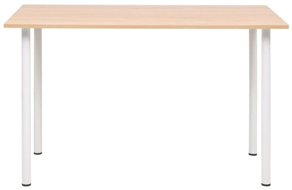 Mesa de jantar 120x60x73 cm cor carvalho e branco