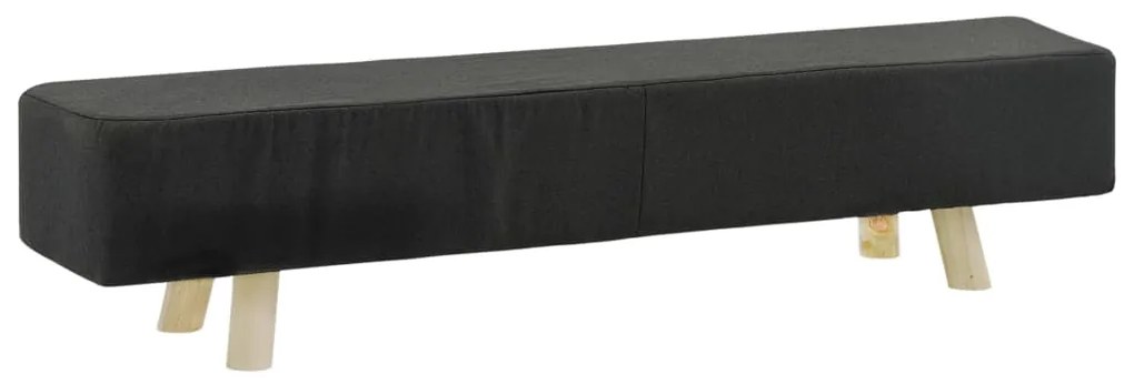 vidaXL Apoio de pés 120x28x26 cm tecido cinzento-escuro