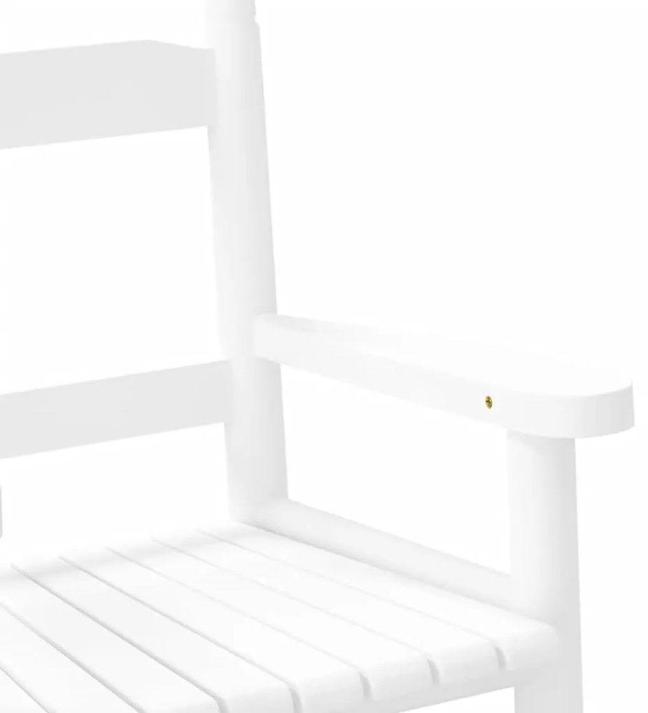 Cadeiras de baloiço infantis 2 pcs álamo maciço branco