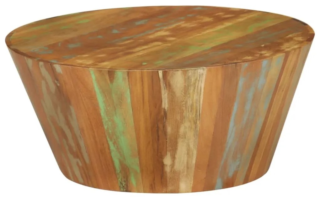 Mesa de centro Ø65x31 cm madeira recuperada maciça