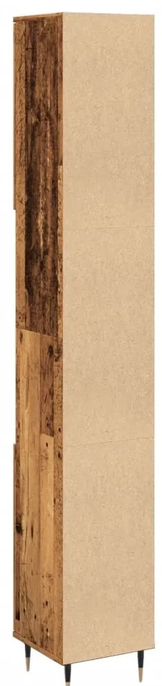 Armário casa banho 30x30x190 cm derivados madeira madeira velha