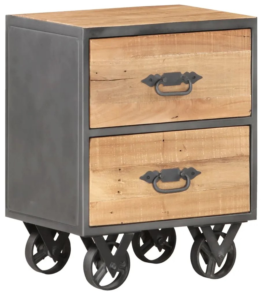 vidaXL Mesa de cabeceira 40x30x51 cm madeira recuperada maciça