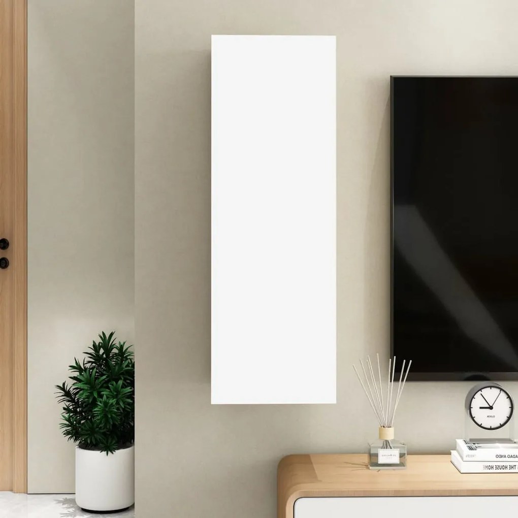 Móvel de TV 30,5x30x90 cm derivados de madeira branco