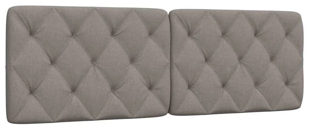 vidaXL Almofadão de cabeceira 160 cm tecido cinzento-acastanhado