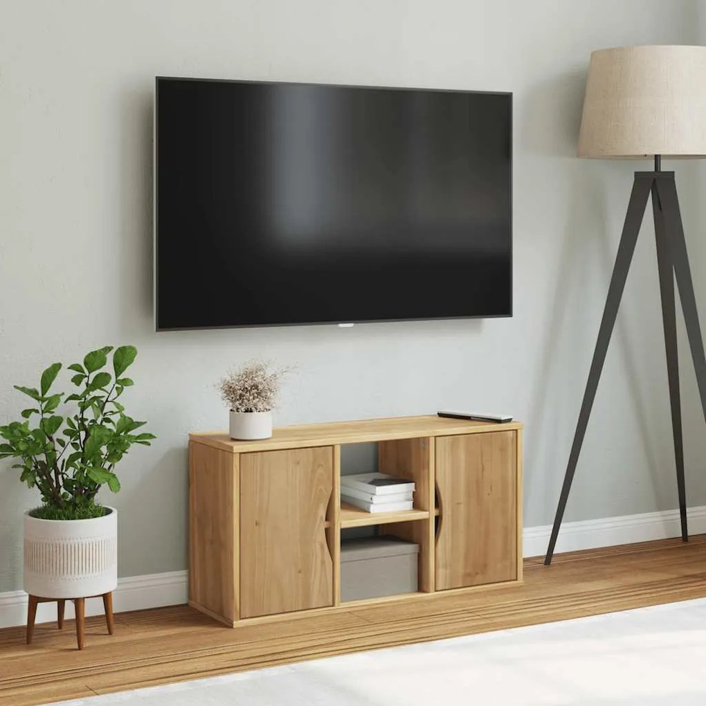 Armário para TV ODDA 79x24x40 cm Madeira maciça de pinho