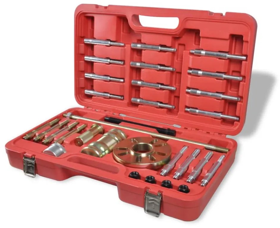 vidaXL Conjunto de extrator do cubo de roda 30 pcs