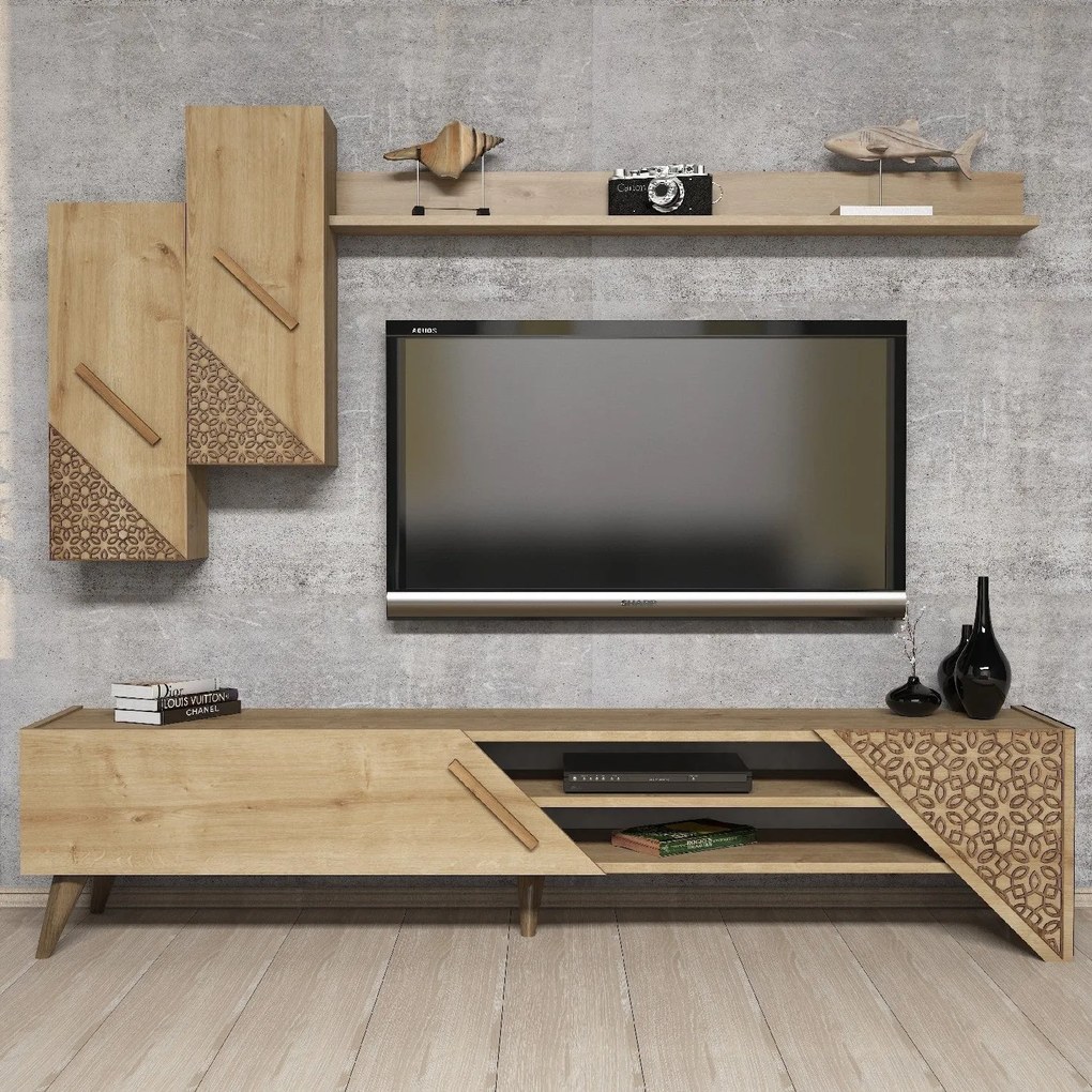 Móvel TV Beril – Carvalho – 180x40x37 cm