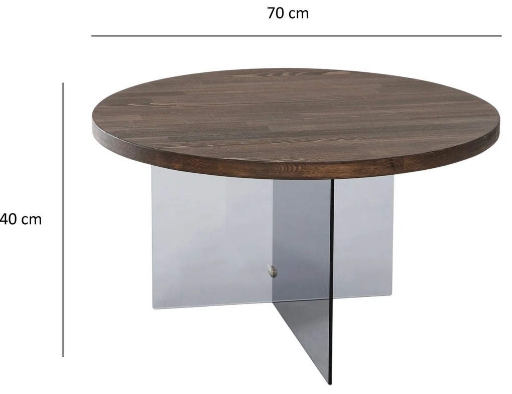 Mesa de Centro Serenity – Nogueira e Cinzento Escuro – 70 cm x 40 cm