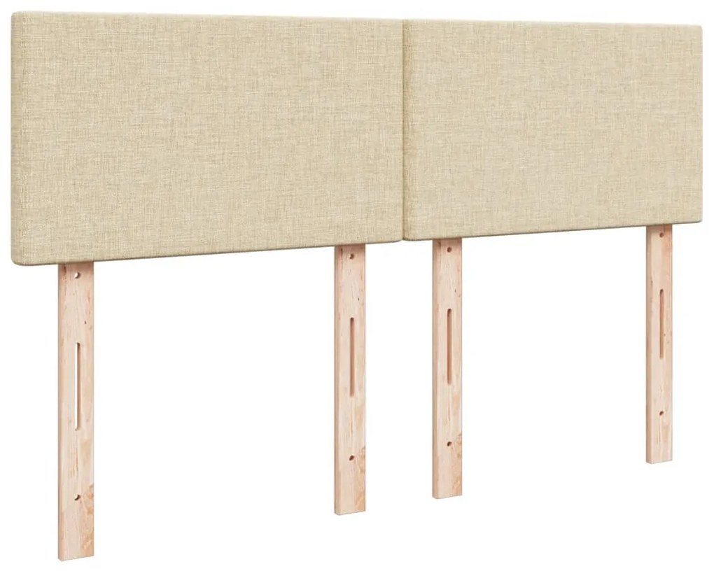 Cama com molas/colchão 140x200 cm tecido cor creme