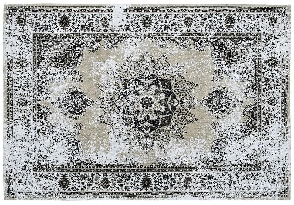 Tapete de algodão 140 x 200 cm creme e cinzento ALMUS Beliani